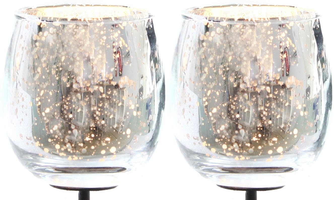 Novaliv Teelichthalter - (Spar-Set, Stecken Teelichtaufsatz Lieferumfang: für 2 Weiss Kerzenleuchter), zum 2x St