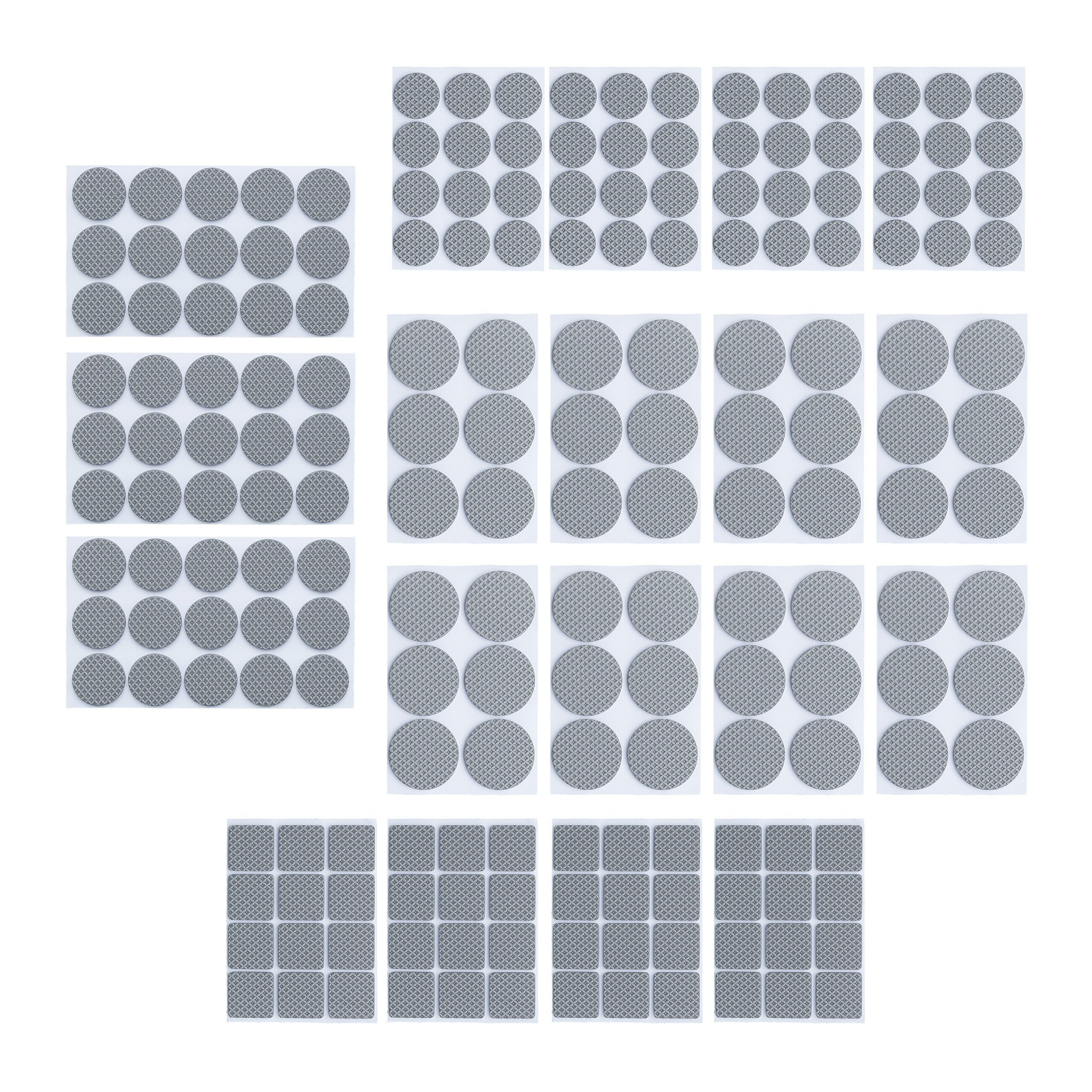 relaxdays Мебельfuß Antirutsch Pads für Мебель 189er Pack, Dunkelgrau