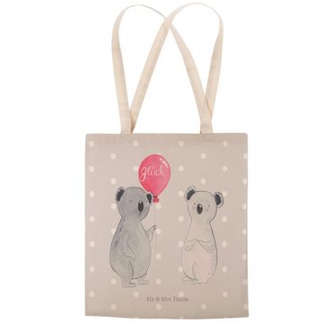 Mr. & Mrs. Panda Tragetasche Koala Luftballon - Grau Pastell - Geschenk, Einkaufstasche, Tragetasc (1-tlg), Praktisch & Umweltfreundlich