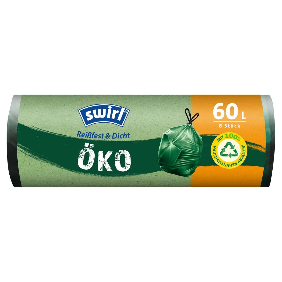 Swirl Müllbeutel Swirl Öko Müllbeutel 60L 8 stk./ Rolle mit Zugband