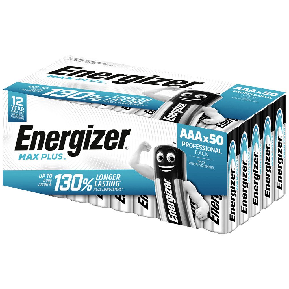 Energizer Energizer Max Plus Micro (AAA)-Batterie Alkali-Mangan 1.5 V 50 St. Batterie
