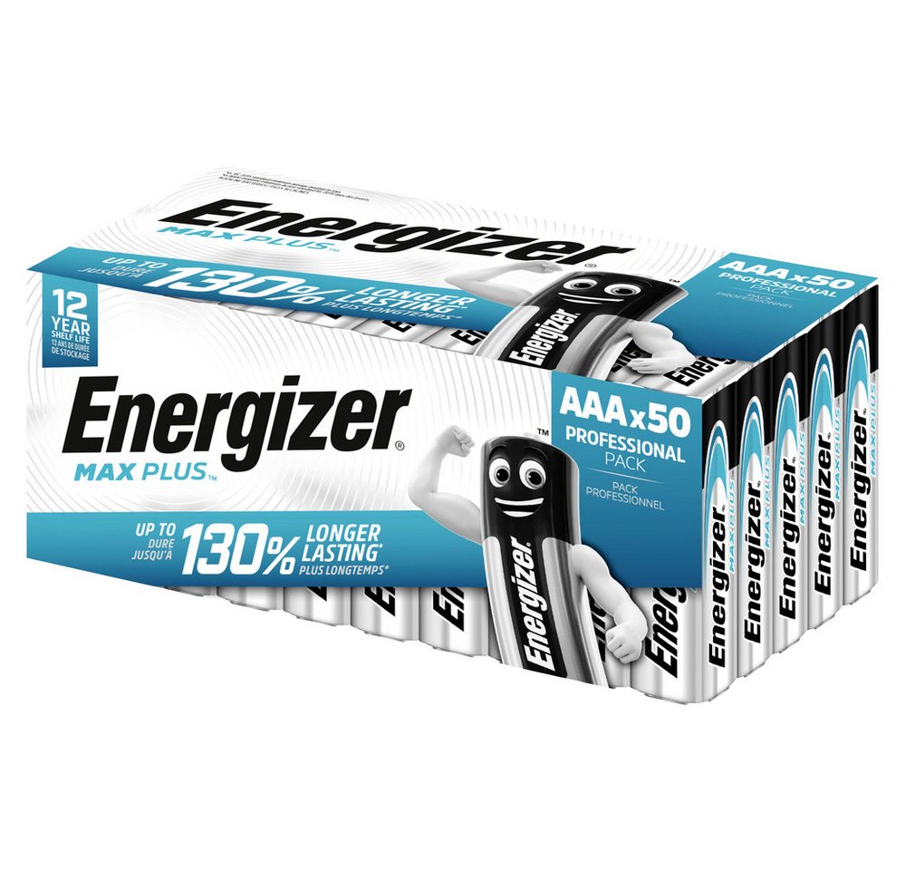 Energizer Energizer Max Plus Micro (AAA)-Batterie Alkali-Mangan 1.5 V 50 St. Batterie
