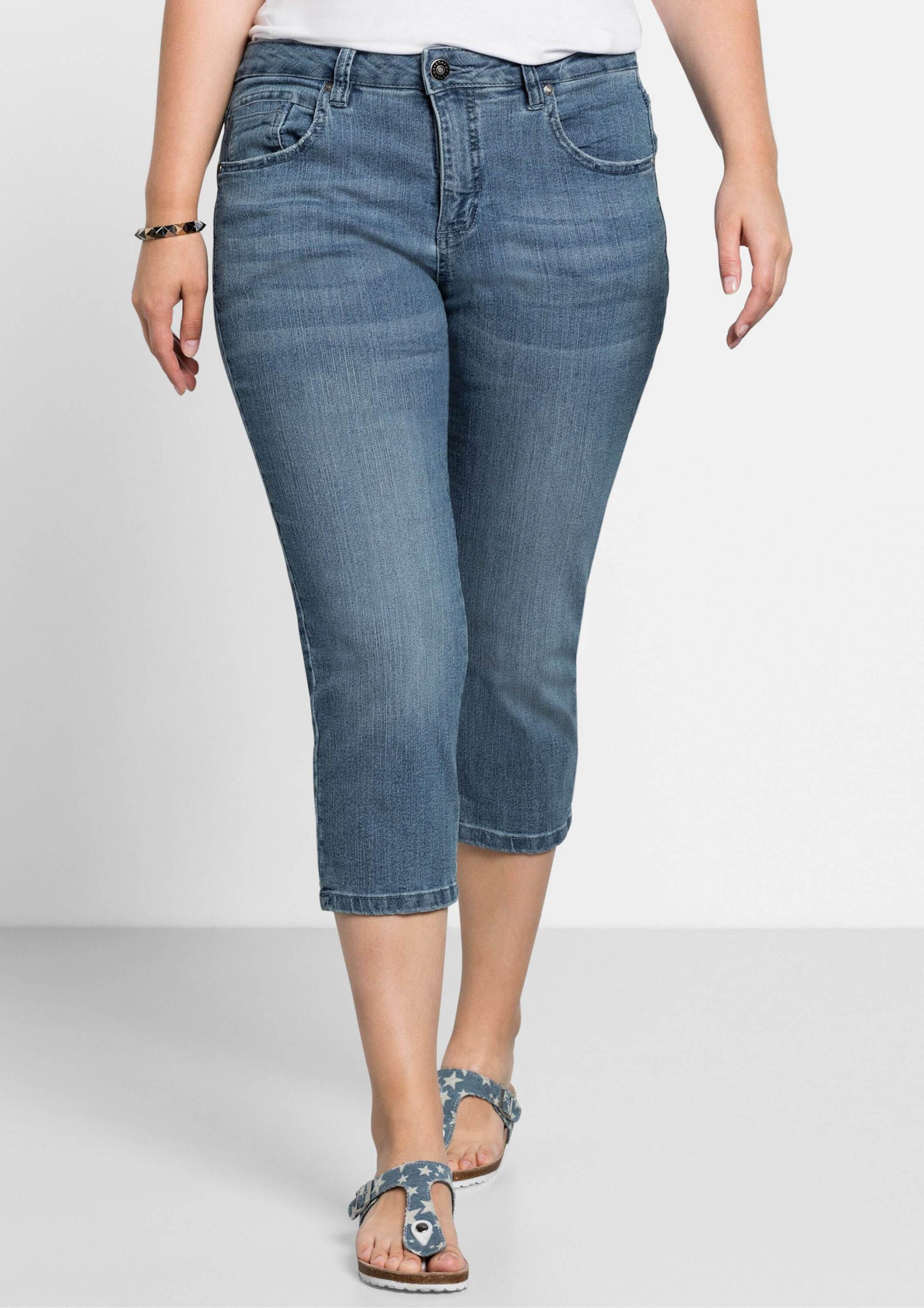 Sheego Jeansshorts Caprijeans