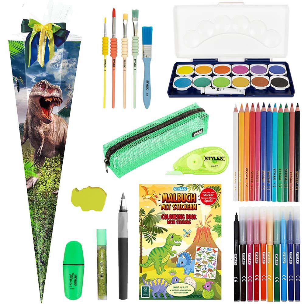 STYLEX Schultüte 85 cm gefüllt 2026 Dinosaurier