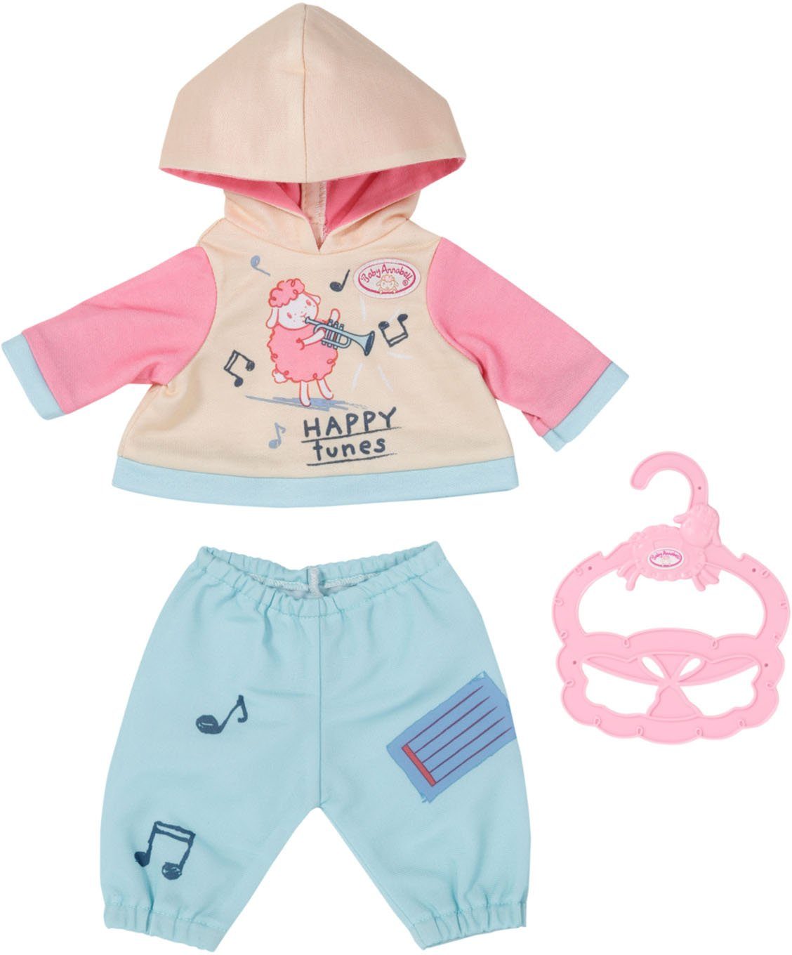 Baby Annabell Puppenkleidung Little Jogginganzug, 36 cm, mit Kleiderbügel | Puppenkleidung