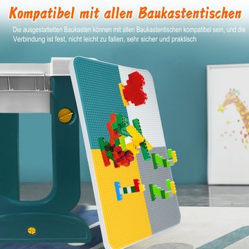 AUFUN Kindersitzgruppe Kindertisch Stuhl Aktivitätstisch Spieltisch mit Bausteine