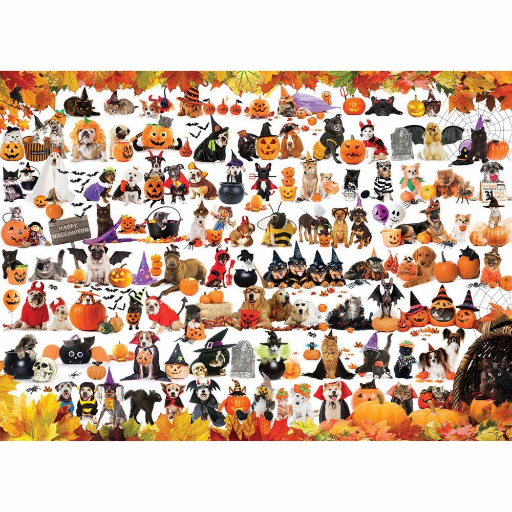 Welpen Kätzchen, Halloween 1000 Puzzleteile und Puzzle EUROGRAPHICS