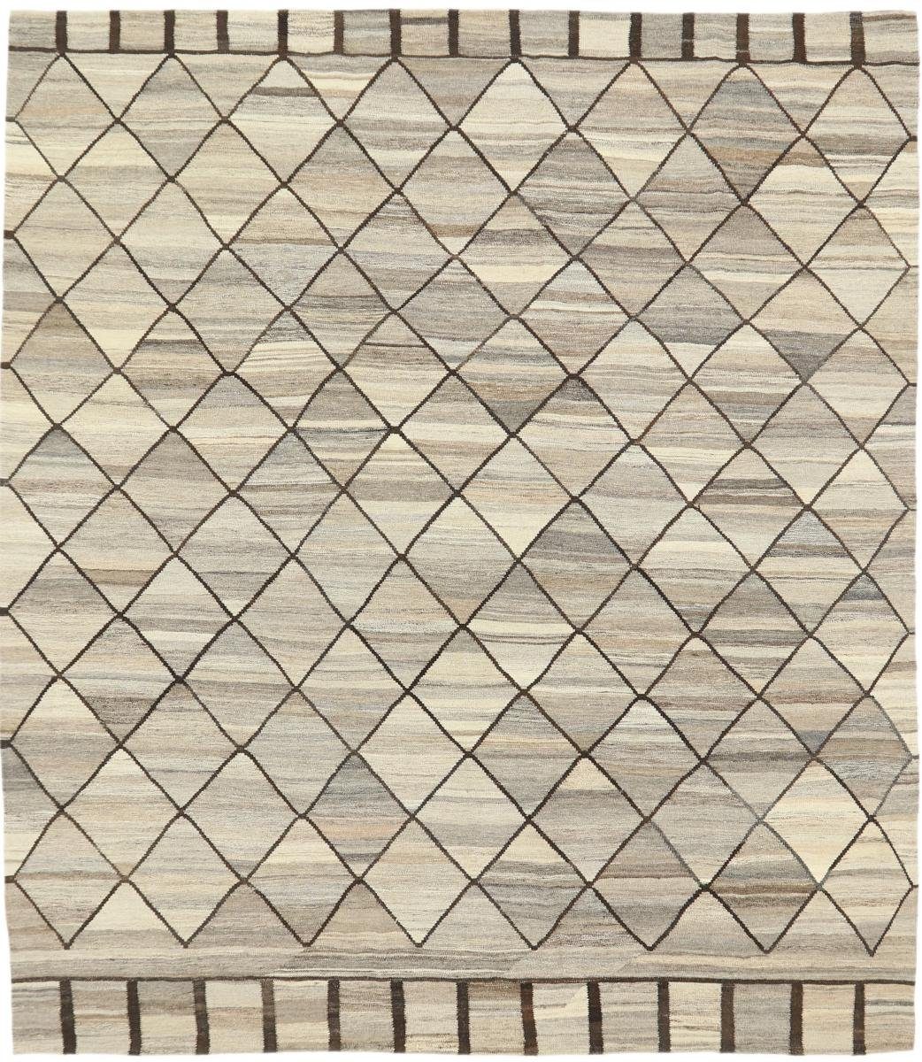 Orientteppich Kelim Berber Design 257x292 Handgewebter Moderner Orientteppich, Nain Trading, rechteckig, Höhe: 3 mm