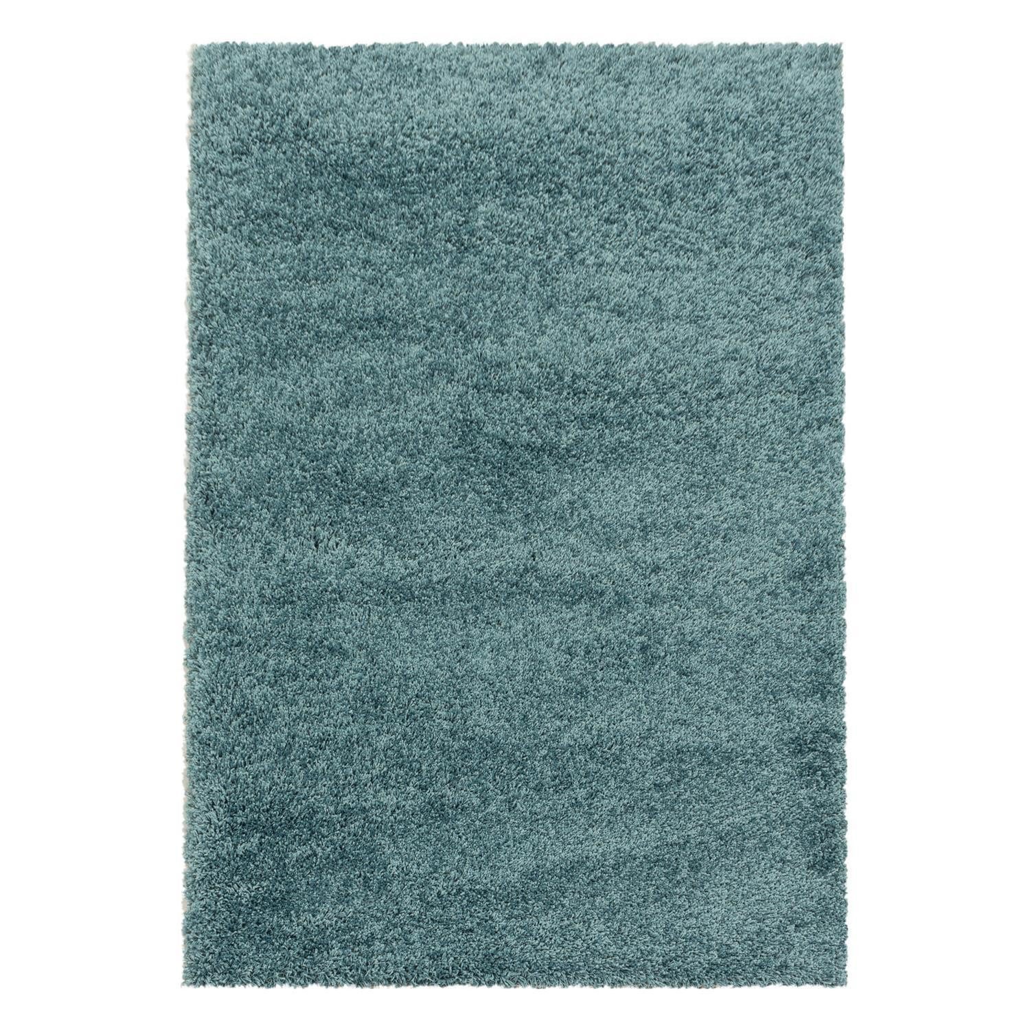 SchönesWohnen24 Hochflor-Teppich Hochflor Teppich SYDNEY Türkis günstig online kaufen