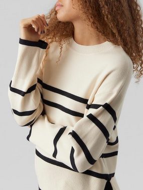 Vero Moda Rundhalspullover VMSABA LS O-NECK STRIPE PULLOVER GA NOOS mit Streifenmuster