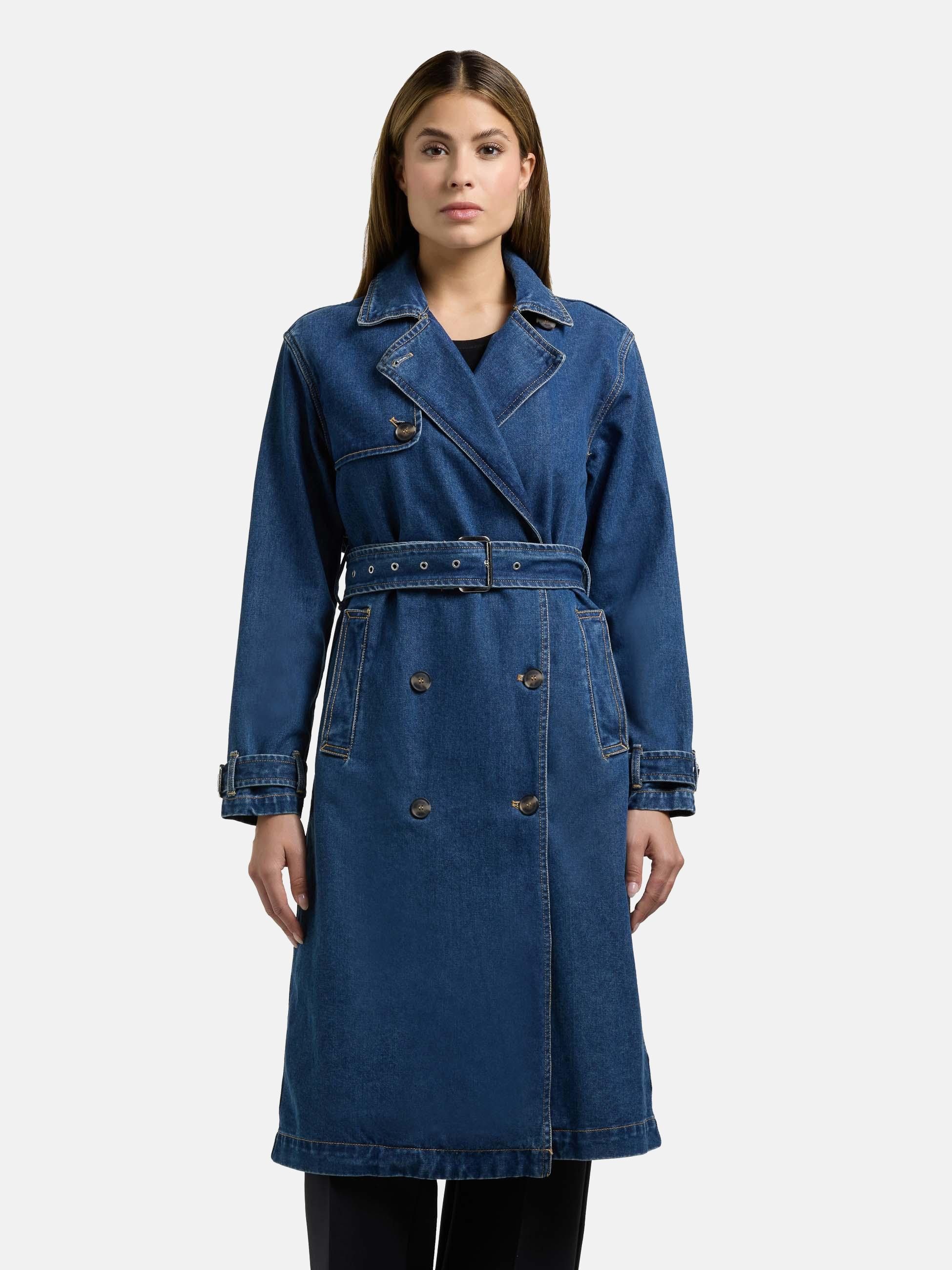 khujo Langmantel Hera Trenchcoat aus Jeans