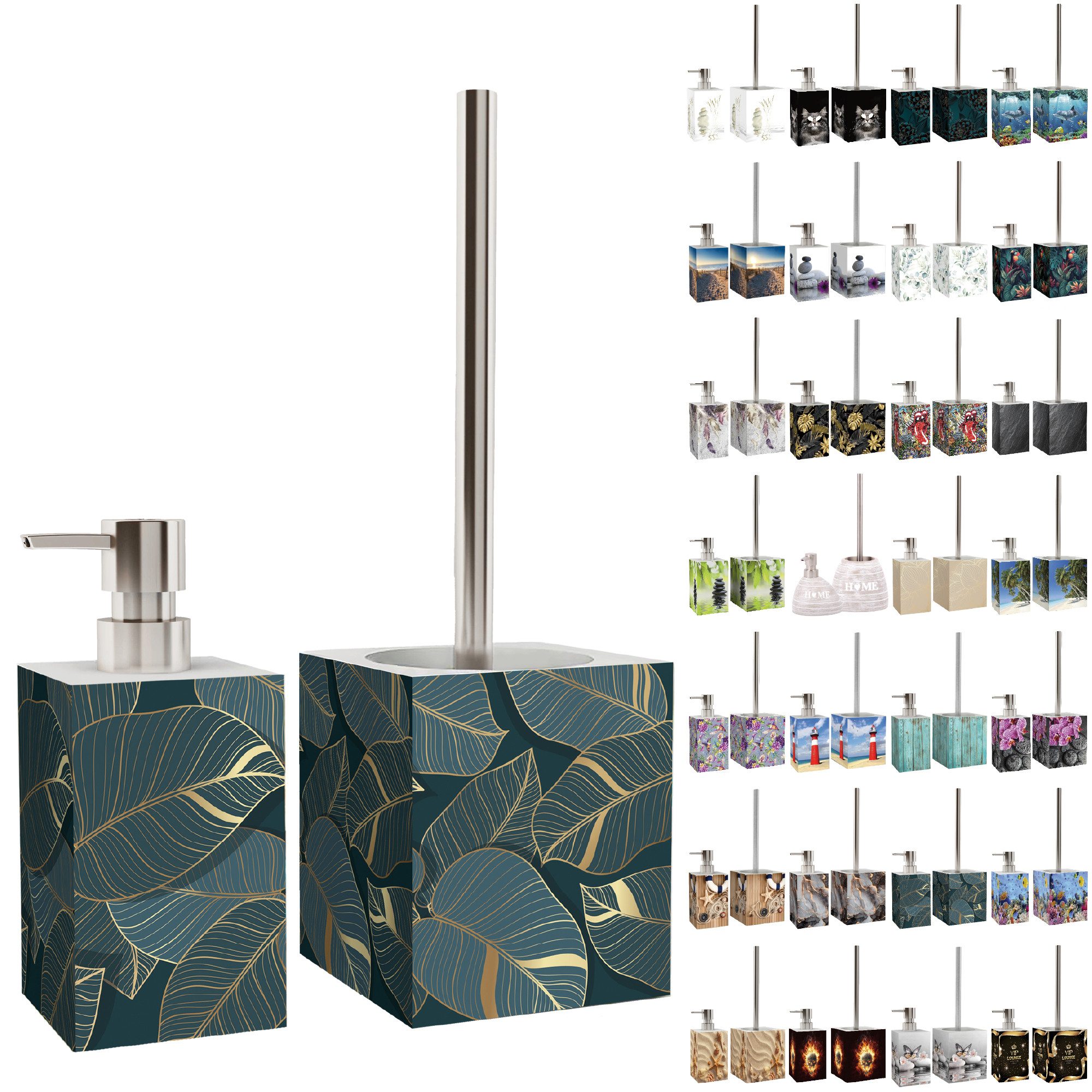 Sanilo Badaccessoire-Set mit Motiv, viele schöne Seifenspender und WC Bürst günstig online kaufen