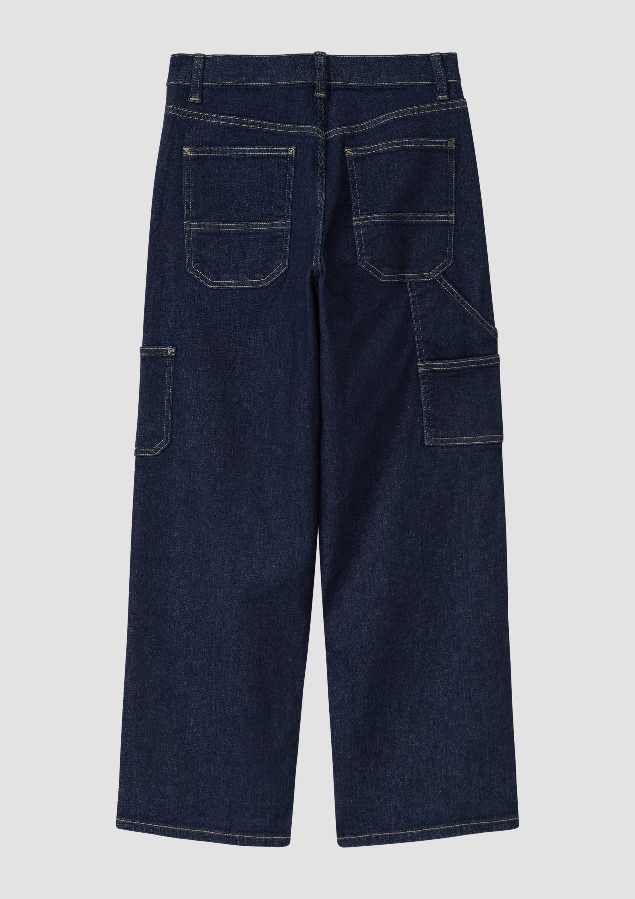 s.Oliver Weite Jeans Jeans-Hose BAGGY Jeans / Relaxed Fit / Mid Rise / Wide Leg / Cargotasche