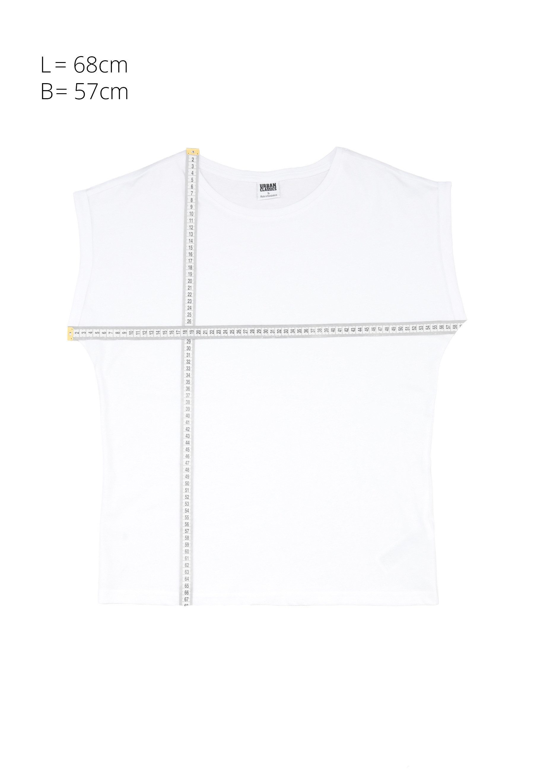 URBAN CLASSICS Kurzarmshirt Urban Classics Damen Ladies Extended Shoulder Tee (1-tlg) – Bild 5 von 5
