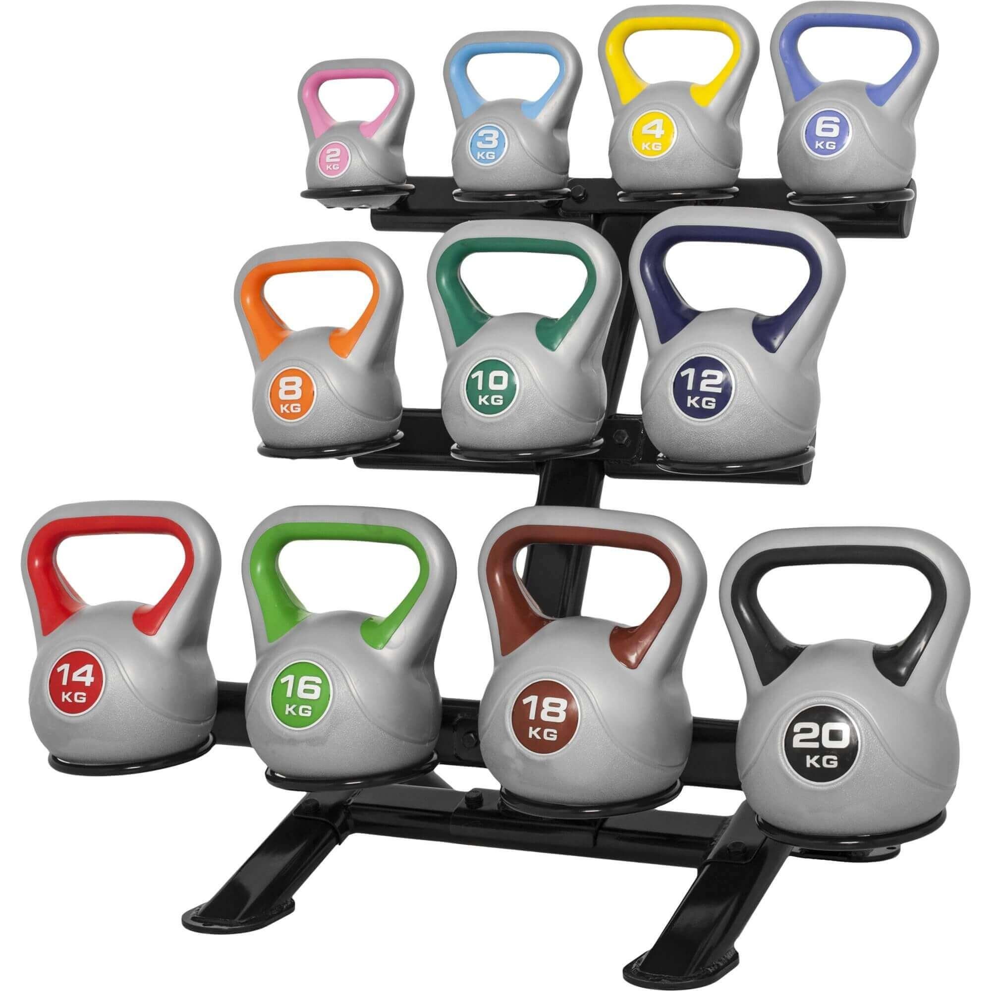 3 Ebenen 104,5x65x85 für GORILLA Kettlebell Vertikale, Rack, Kettlebells, cm, 11 SPORTS Schwarz