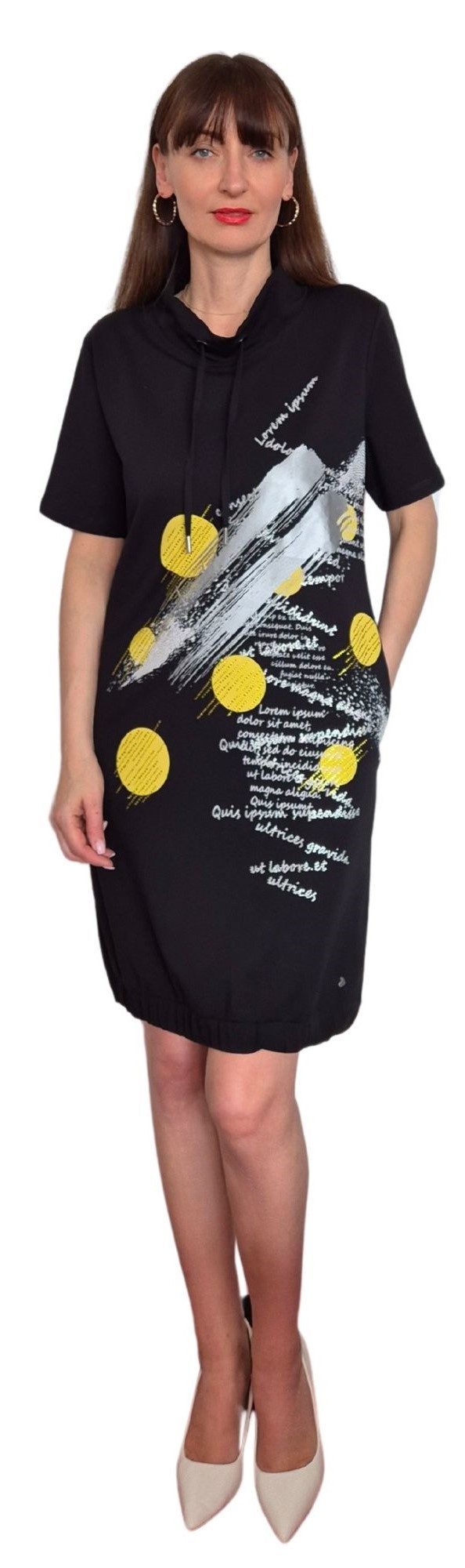 Gio Milano Sweatkleid G28-5100, mit Stehbund günstig online kaufen