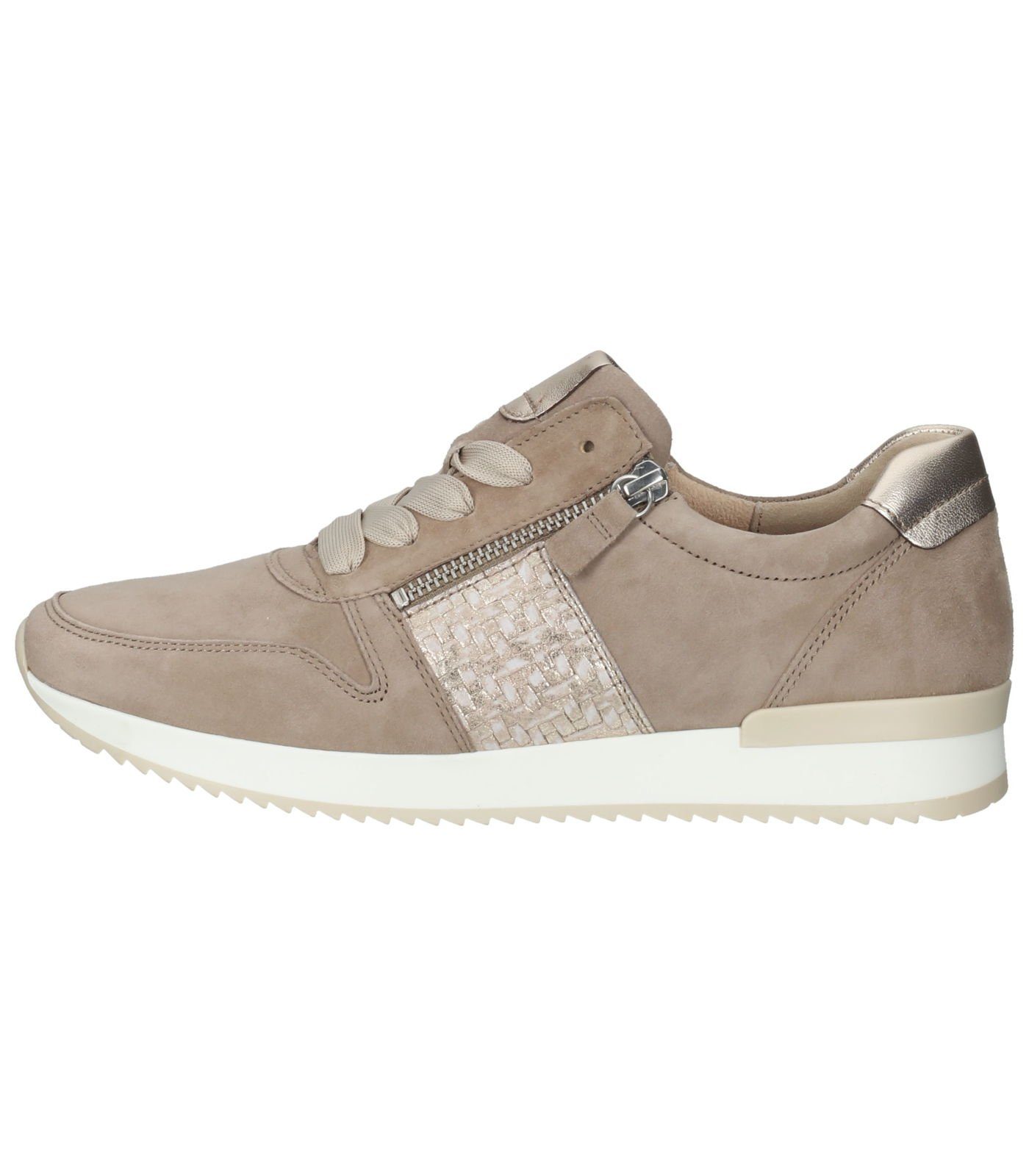 Gabor Sneaker Veloursleder/Textil Sneaker Braun Beige