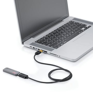 deleyCON deleyCON 1m USB 2.0 Verlängerungskabel USB A-Stecker zu USB A-Buchse USB-Kabel