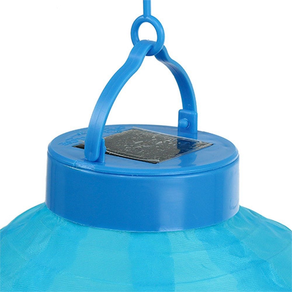 Viana Windlicht Lampion LED Solar Blau günstig online kaufen