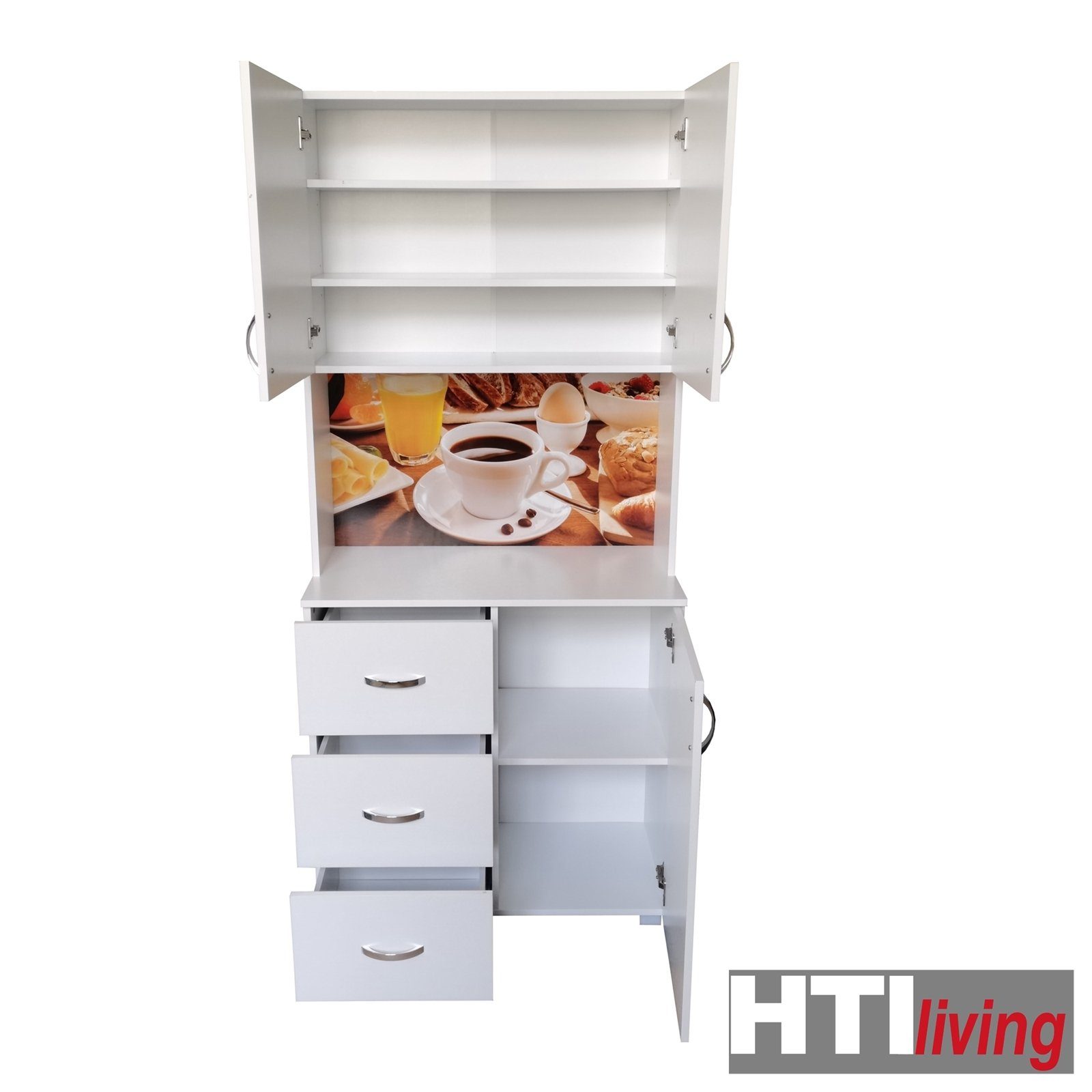 HTI-Living Hochschrank Küchenbuffet 3 Schubladen Blanca günstig online kaufen