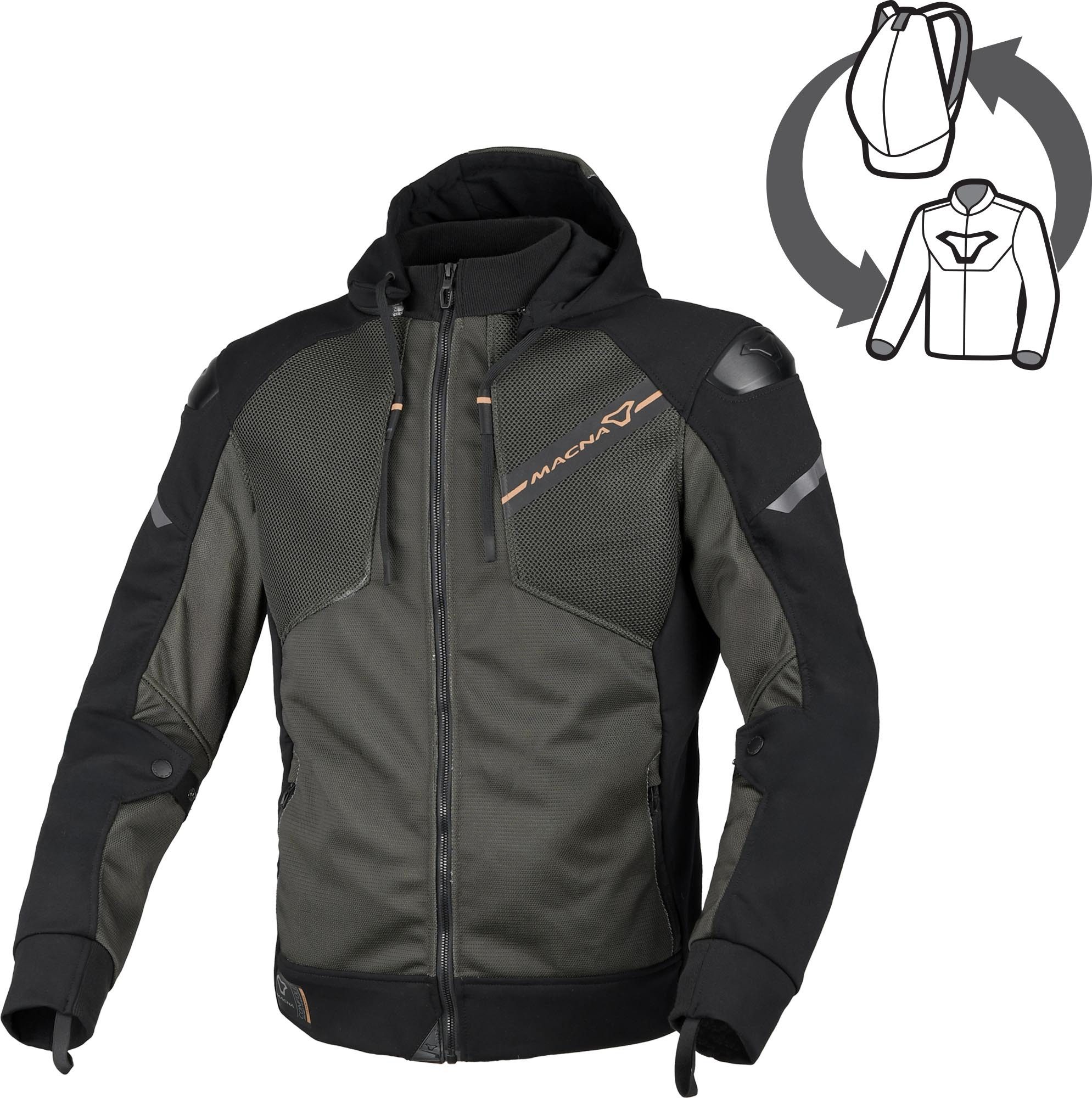 Macna Motorradjacke Brero Motorrad Textiljacke Ellenbogenprotektoren enthalten,perforiert,Schulterprotektoren en