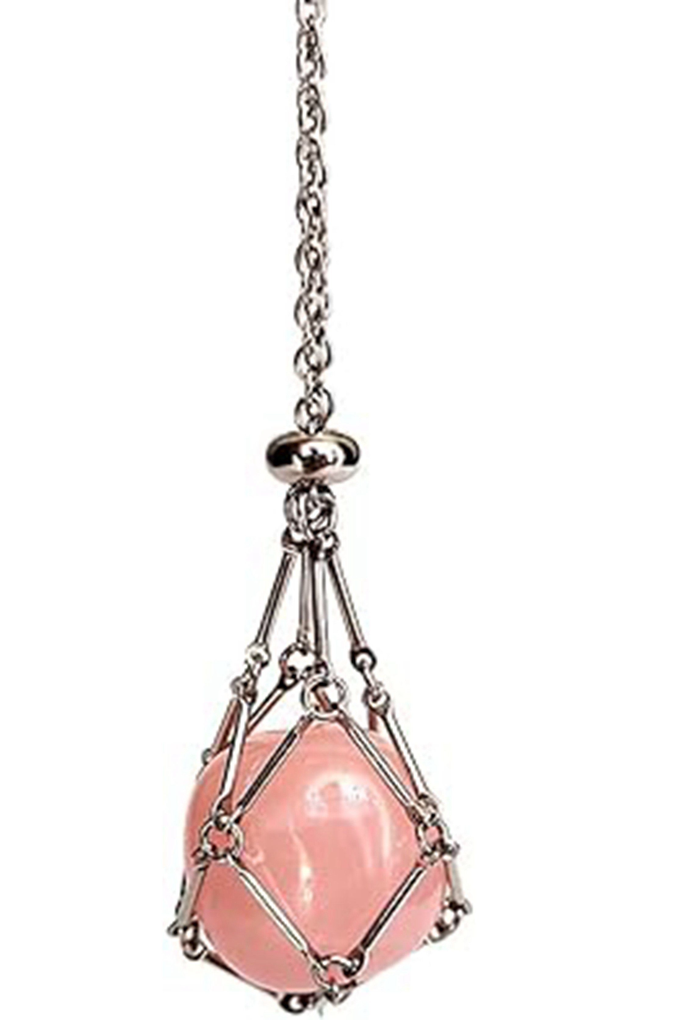 WaKuKa Charm-Kette Halskette mit Kristallständer – Halskette mit Anhänger Rosa