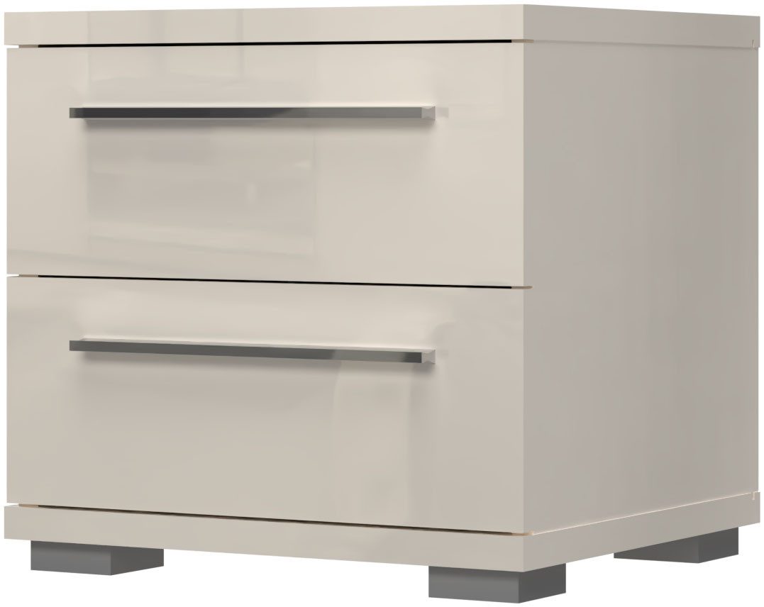 Places of Style Nachtkommode Piano, Nachttisch aus FSC-zertifiziertem Holzwerkstoff, Made in Europe (45/40/43 oder 61cm (B/T/H), ideal passend zum Boxspringbett), UV lackiert, hochglänzend, Soft-Close Funktion, 2 oder 3 Schubladen
