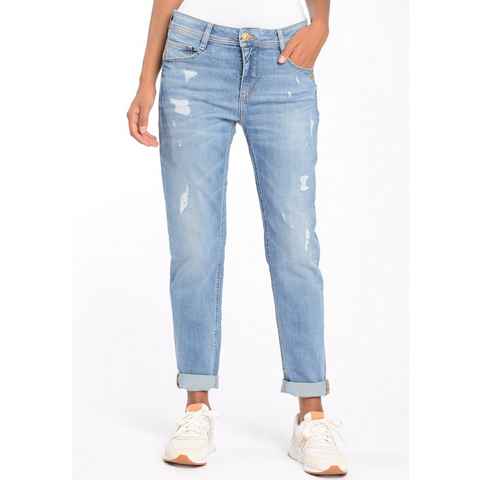 GANG Destroyed-Jeans 94AMELIE mit Destroyed-Effekten