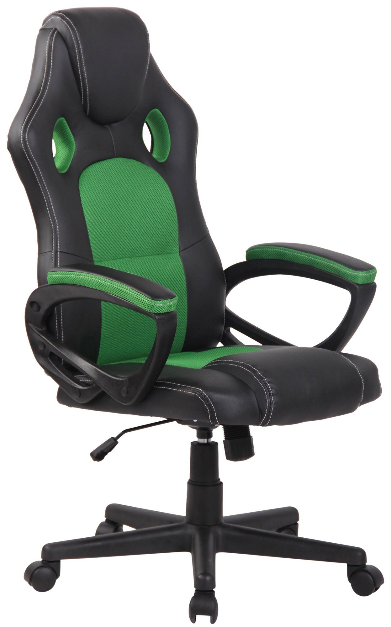 CLP Gaming Chair Fire Kunstleder, höhenverstellbar und drehbar grün | Stühle