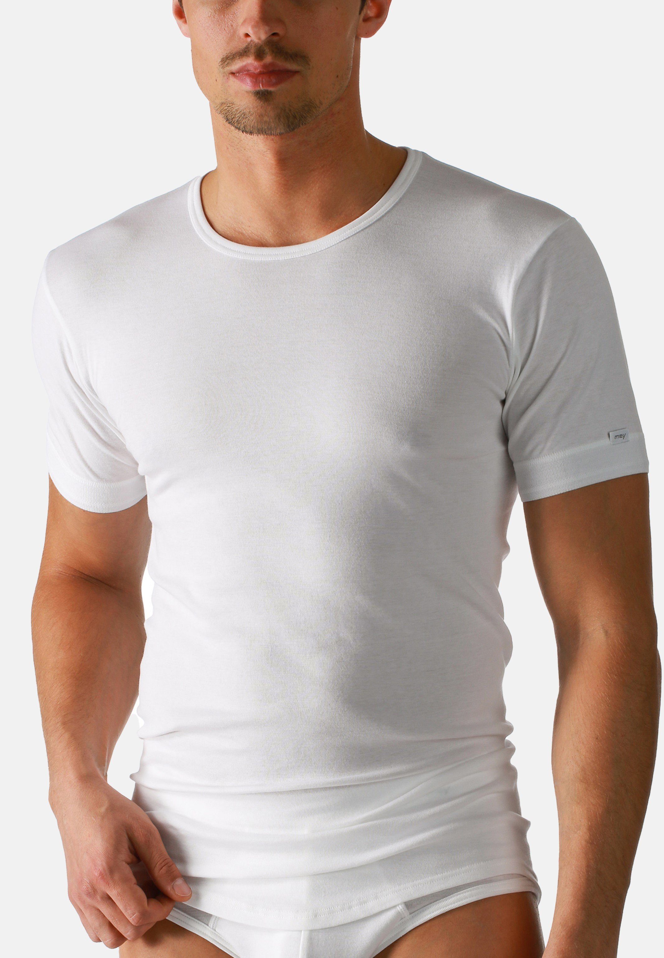Unterhemd Shirt Baumwolle - - Unterhemd auftragende Nähte Kurzarm Mey (1-St) / Noblesse Ohne