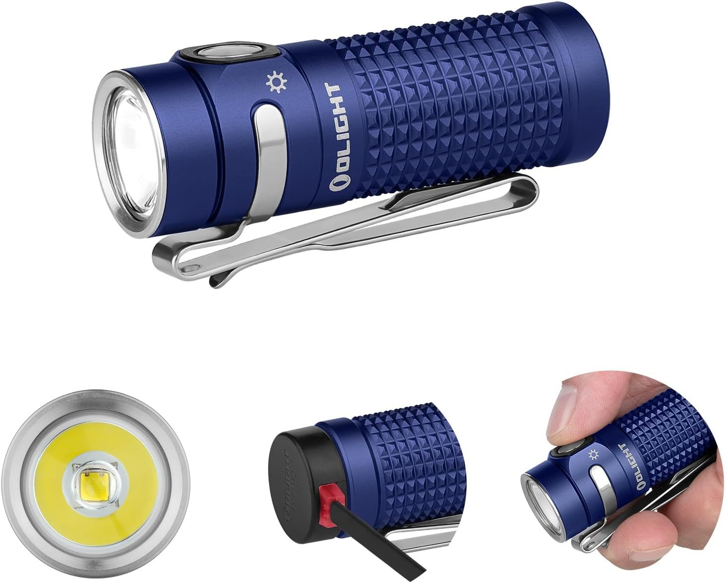 Taschenlampe Baton 4 LED Taschenlampe Kleine wiederaufladbare Taschenlampe