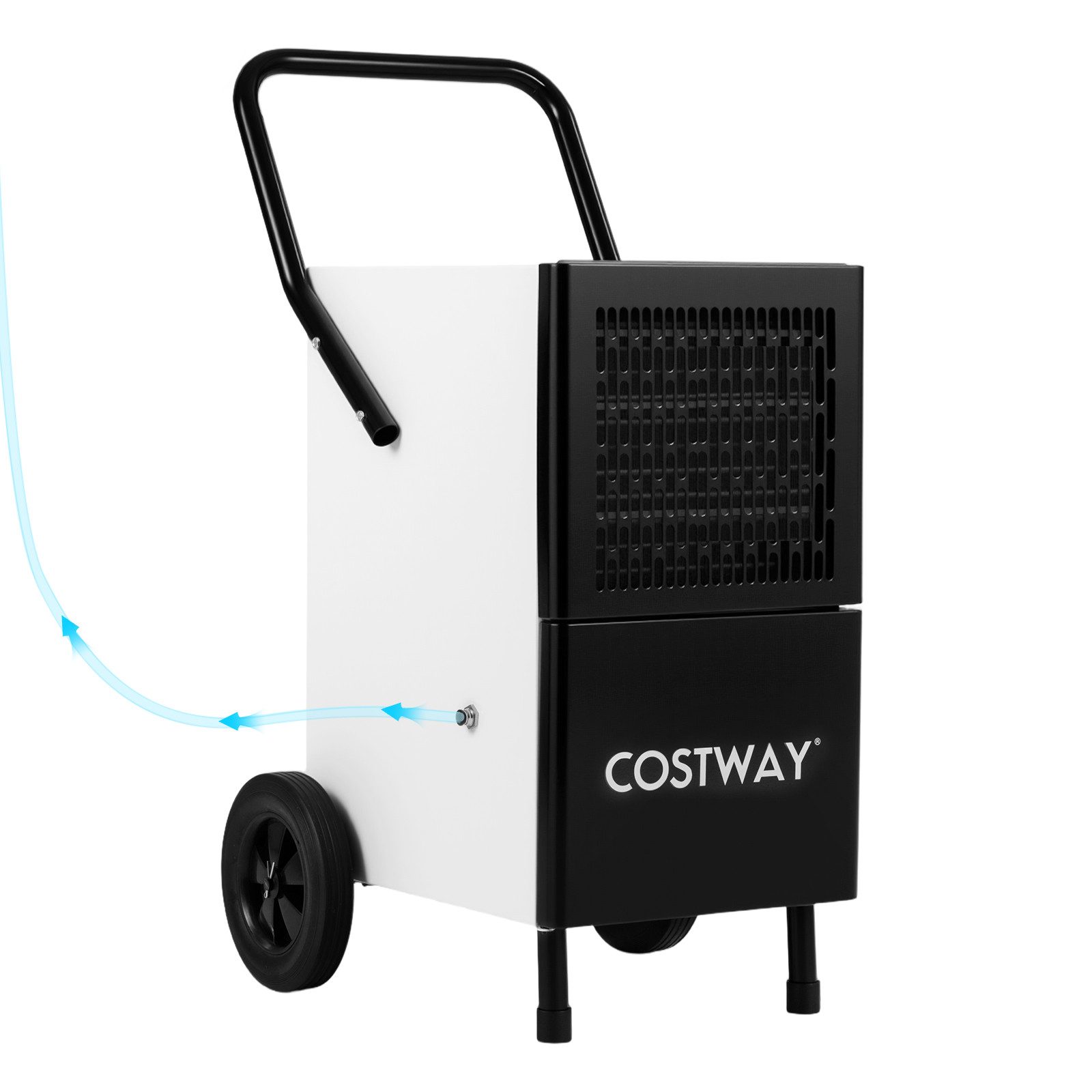 COSTWAY Luftentfeuchter, für 600 m³ Räume, Entfeuchtung 60 l/Tag, mit Pumpe
