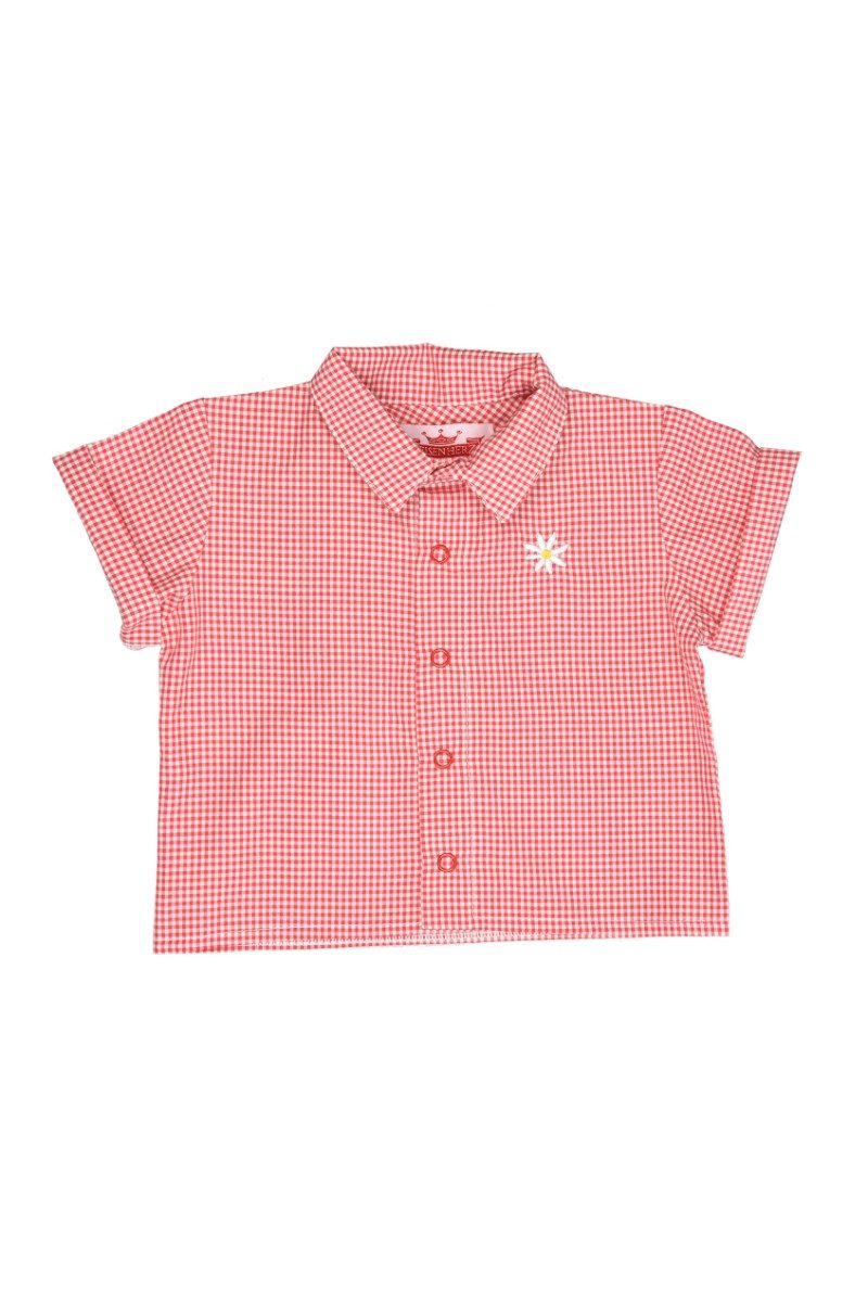 Trachtenkleid Baby Hemd - VICHYKARO - rot