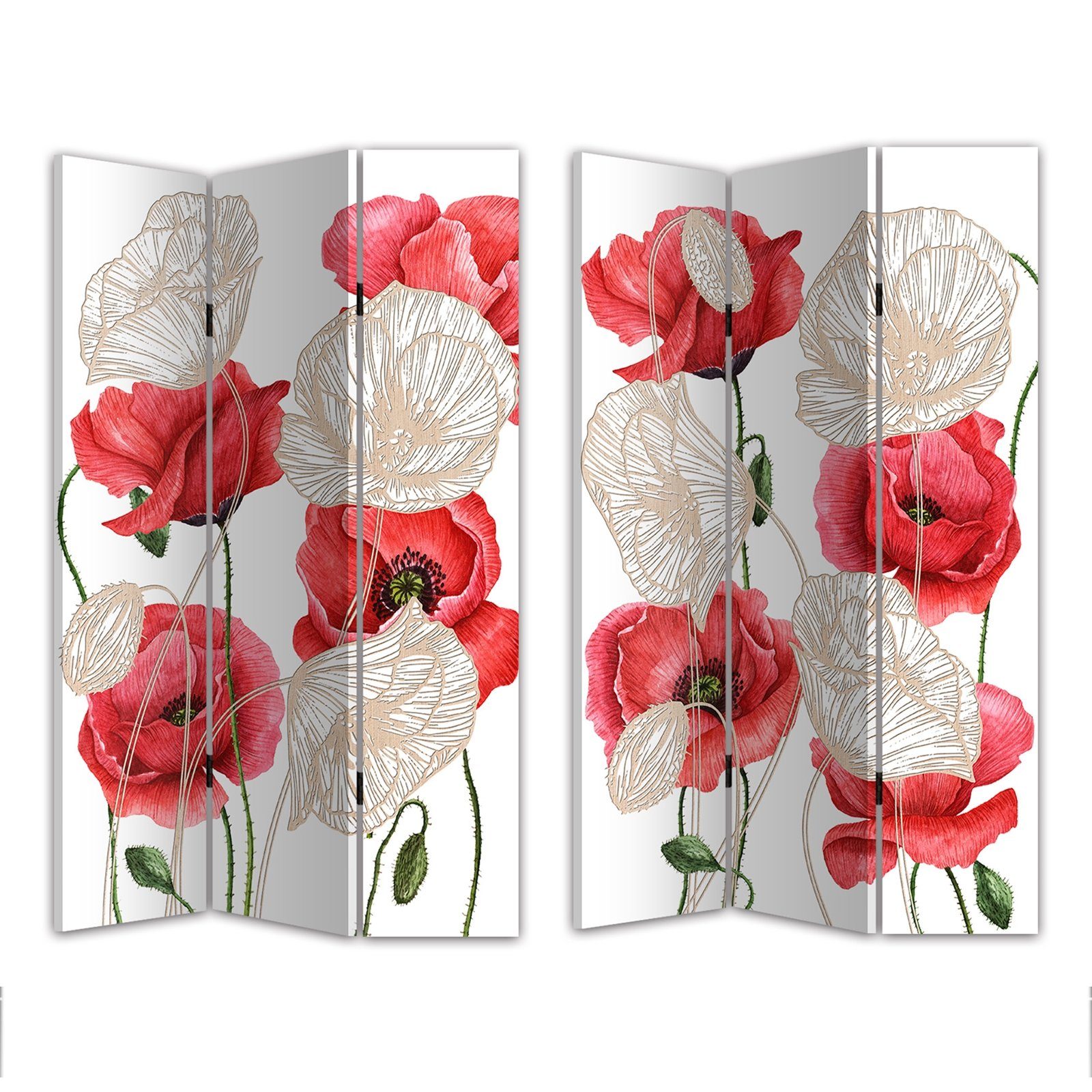 HTI-Line Paravent Paravent Poppy (Stück, 1 St., 1 Paravent), Raumteiler Sic günstig online kaufen