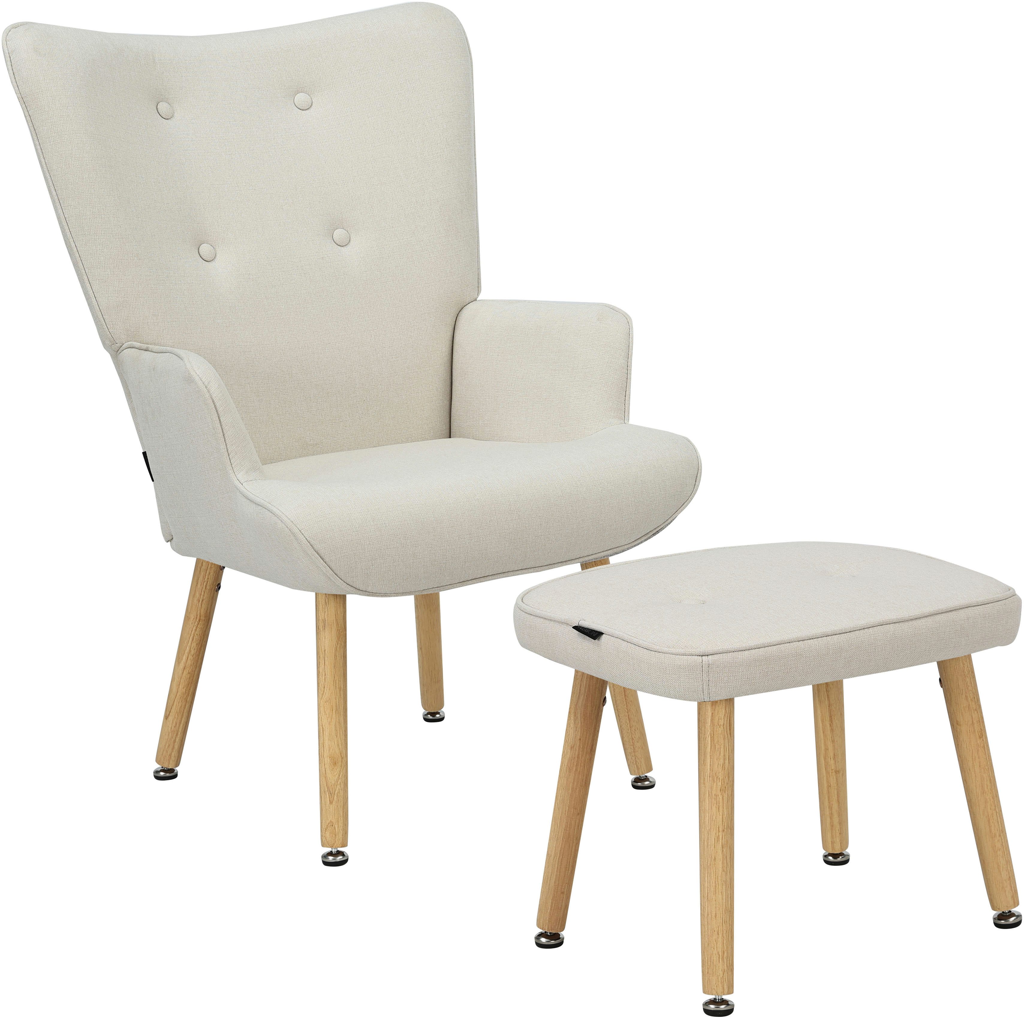 INOSIGN Ohrensessel PERHAM, Sessel mit Hocker günstig online kaufen