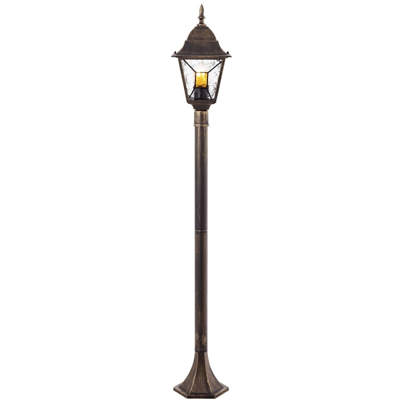 Brilliant Außen-Stehlampe Janel, Janel Außenstandleuchte 120cm schwarz gold 1x A60, E27, 60W, geeigne | Pollerleuchten