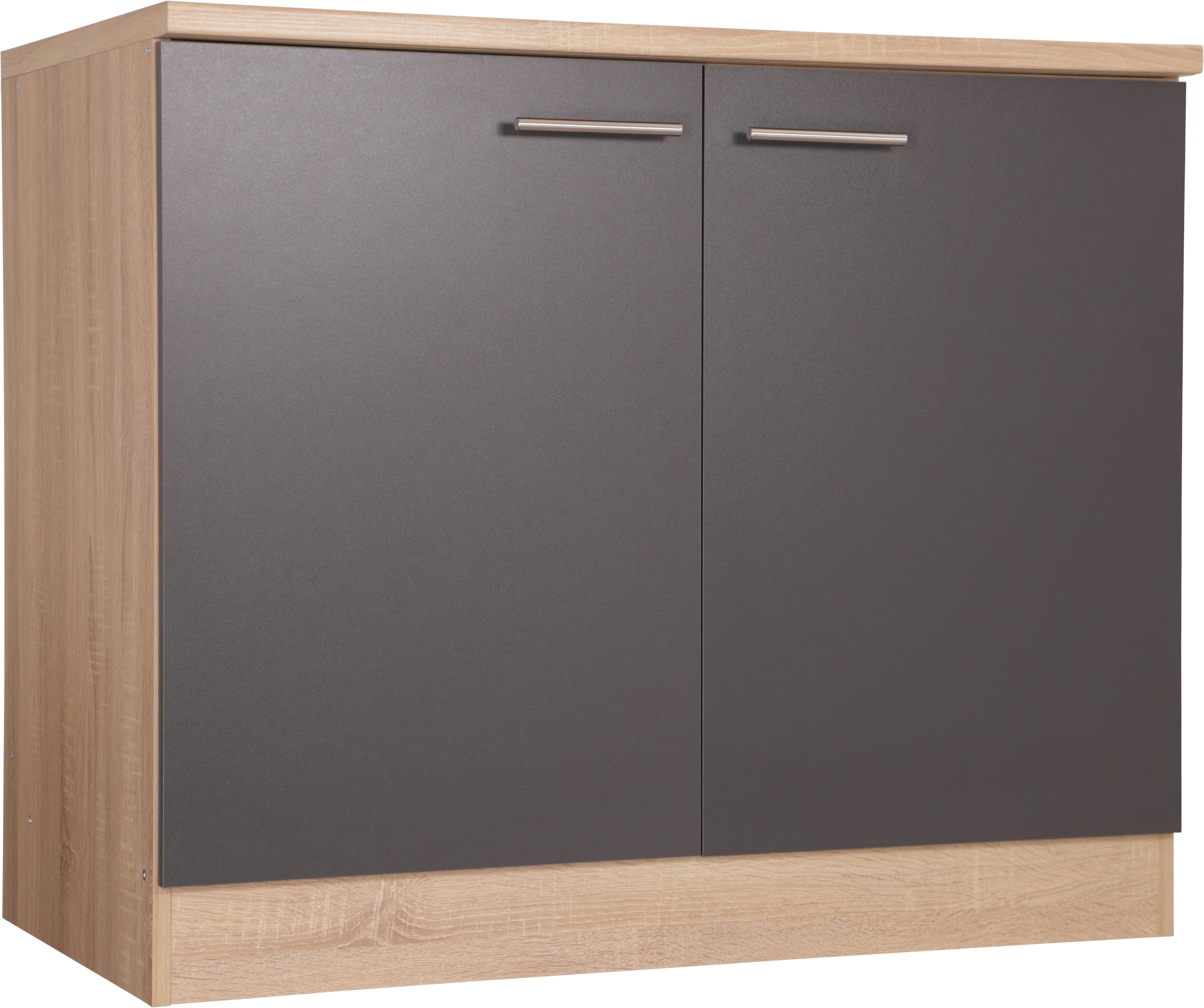 RESPEKTA Spülenschrank Merle Breite 100 cm, Soft-Close, Griffe aus Metall, 85 cm Arbeitshöhe