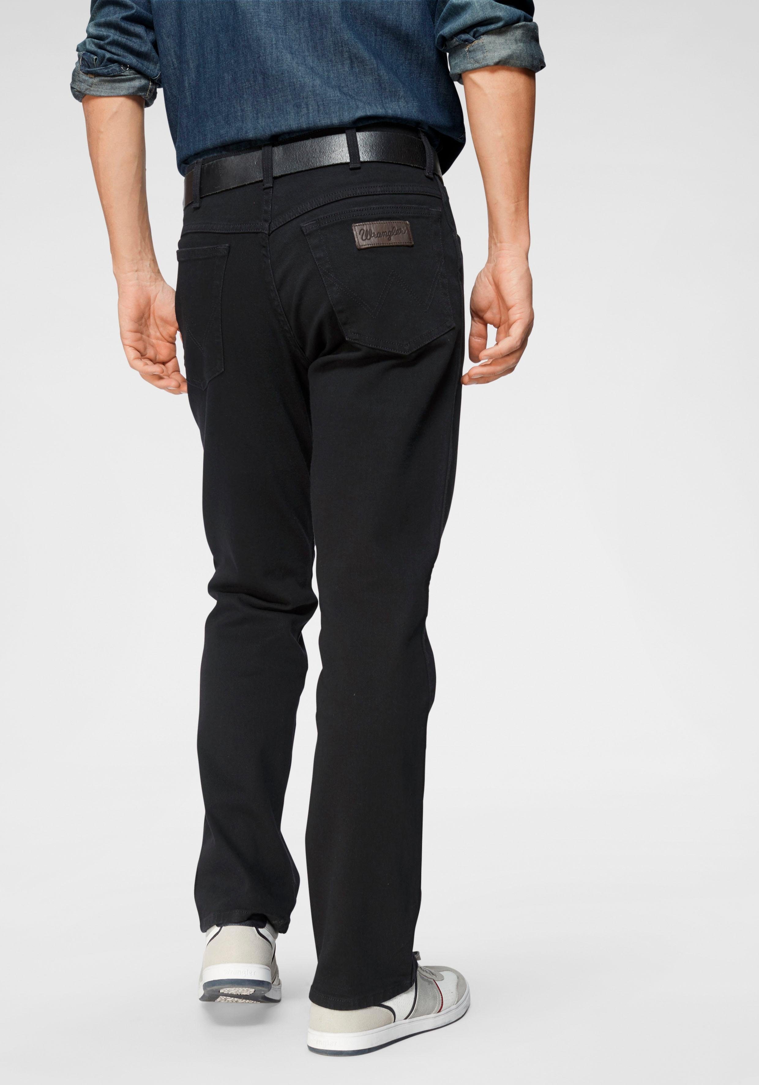 Gerade Texas overdye black Wrangler Jeans