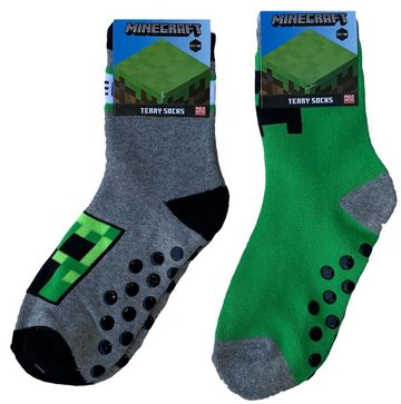 Minecraft Haussocken MINECRAFT Anti Slip Socken 2 stück Set