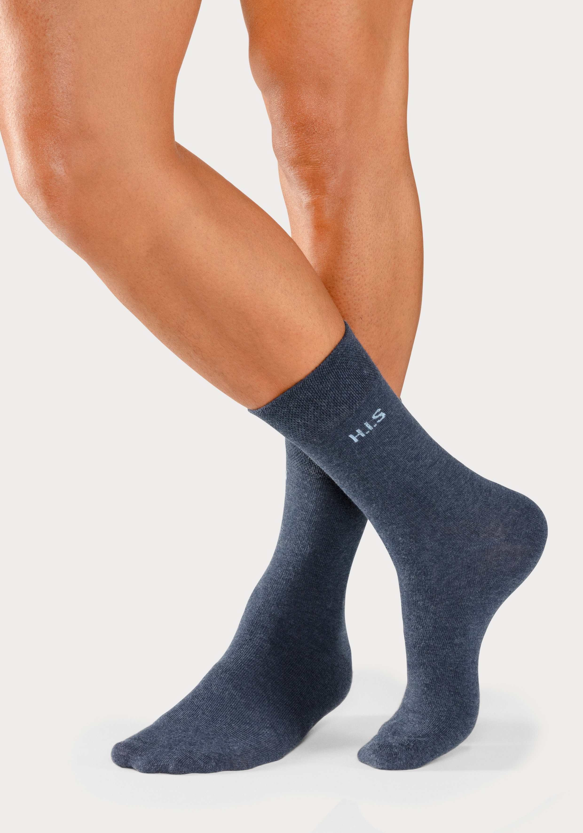 H.I.S Socken (Packung, 4-Paar) mit druckfreiem Bündchen