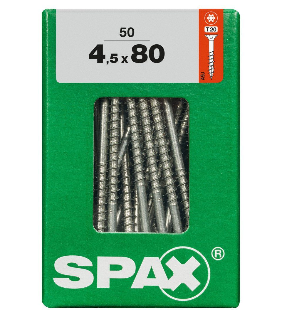 SPAX Holzbauschraube Spax Universalschrauben 4.5 x 80 mm TX 20 - 50