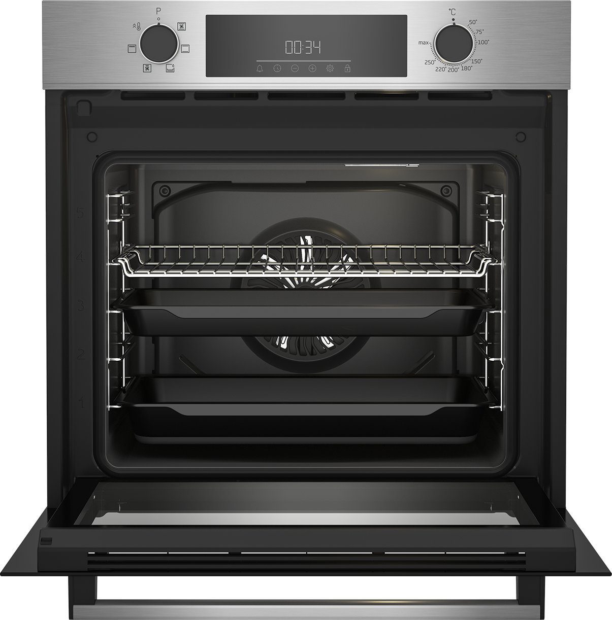 BEKO Induktions Herd-Set Herdset Autark, Backofen Teleskop+ Induktion Kochfeld 60cm.