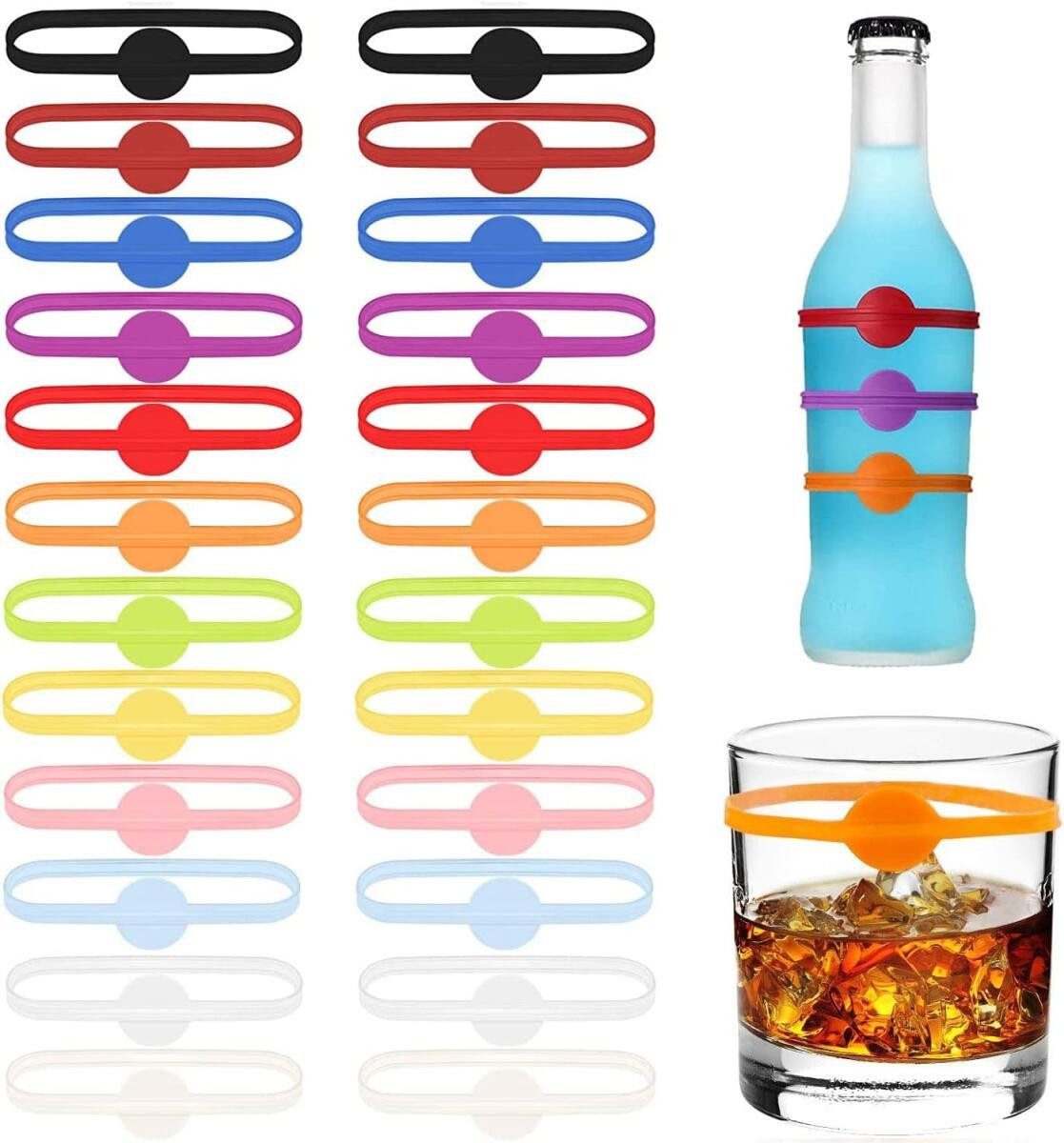 FELIXLEO Küchenorganizer-Set Glasmarkierer Silikon