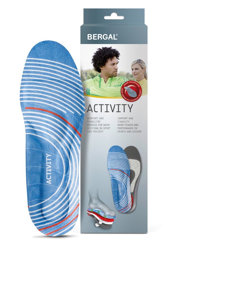 Bergal Fußbetteinlage Activity - das perfekt ausgeformte anatomische Fußbett ist ideal geeignet für Sport und Freizeit Aktivitäten
