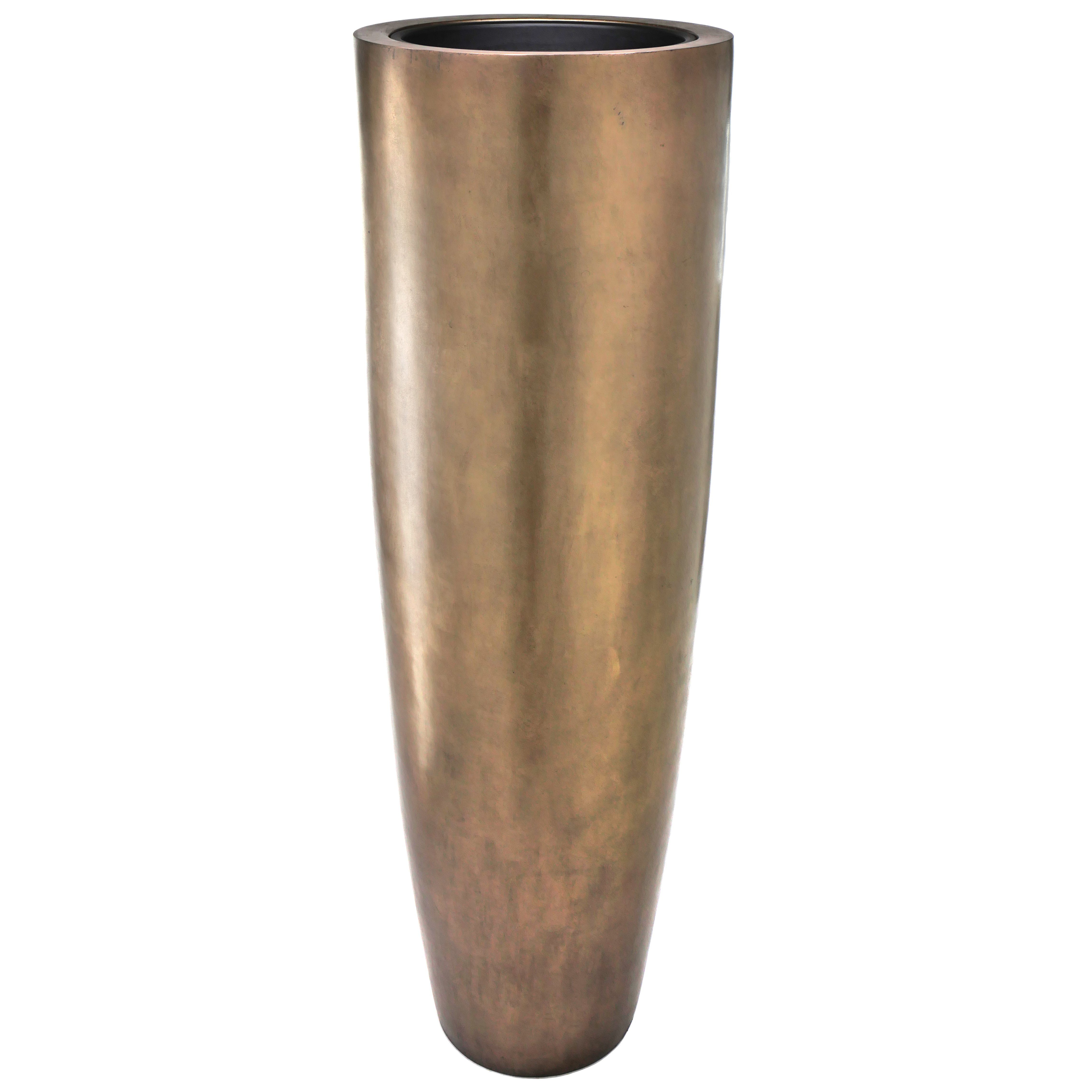 Flingora - Fiberglas - cm Bodenvase Bronze 185 - Höhe Einsatz Indoor mit - Ophelia,