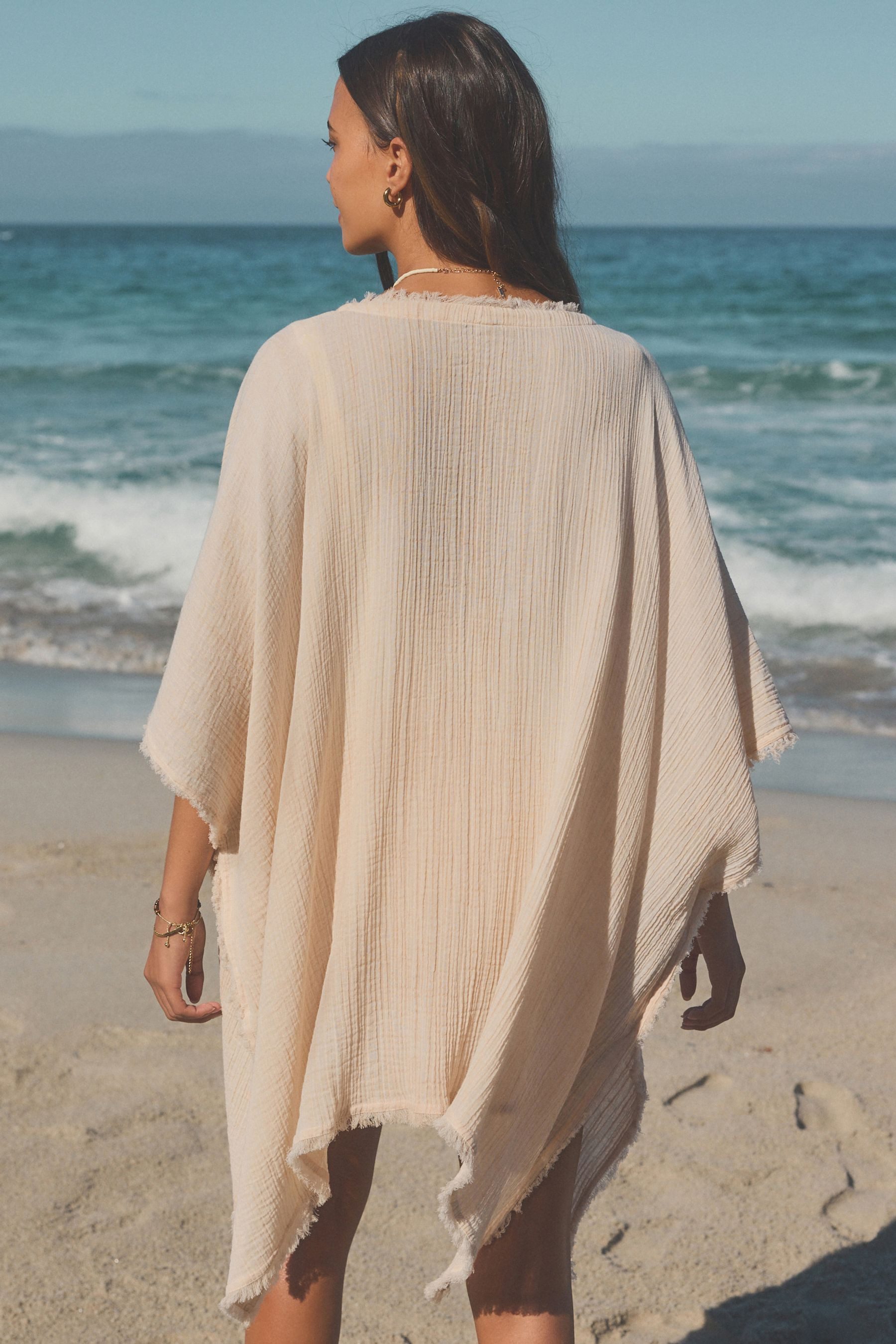 Next Strandshirt Strandkaftan aus 100 % Baumwolle günstig online kaufen