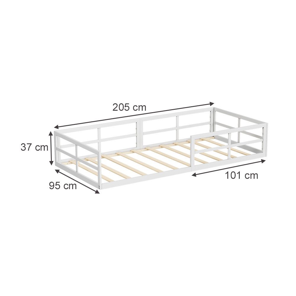 VitaliSpa® Kinderbett Minno, Weiß, 205 x 95 cm ohne Matratze (1-tlg) günstig online kaufen