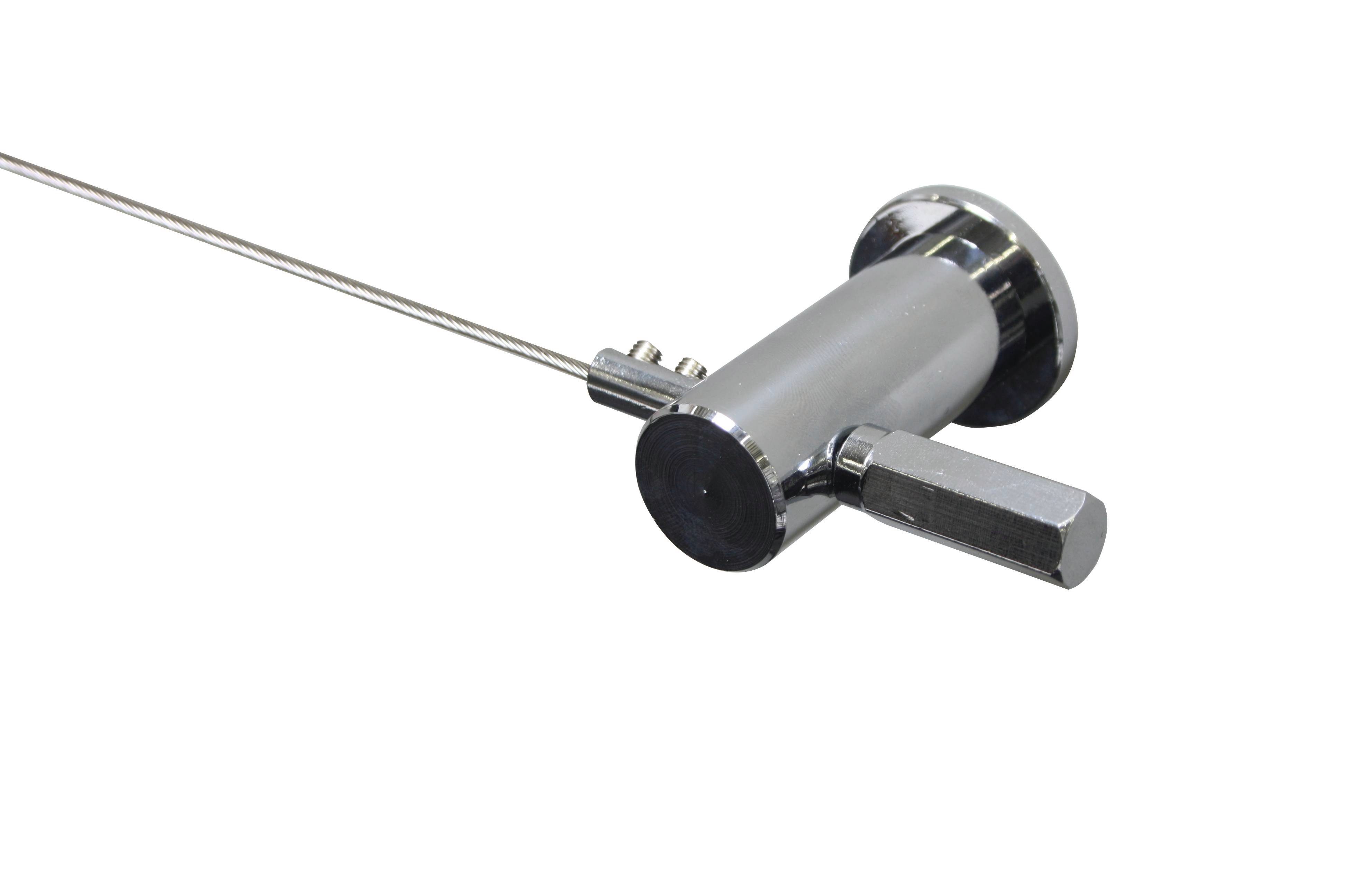 GARDINIA 3D-Drucker Seilspanngarnitur Pavo 1-Lauf Chrom