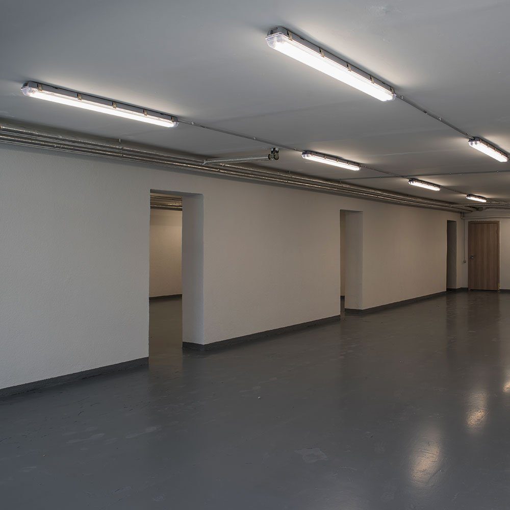 Deckenleuchte, Hallen Industrie Leuchten Röhren etc-shop Decken W 2x Lampen 44 LED Feuchtraum
