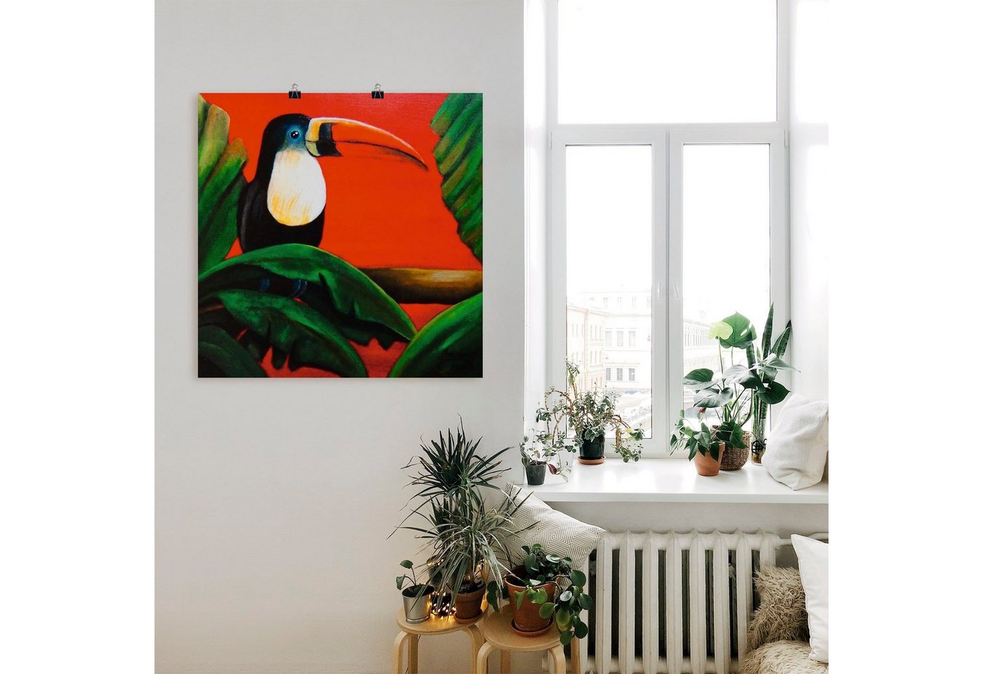 Artland Wandbild »Tukan«, Vögel (1 Stück), in vielen Größen & Produktarten -Leinwandbild, Poster, Wandaufkleber / Wandtattoo auch für Badezimmer geeignet-HomeTrends